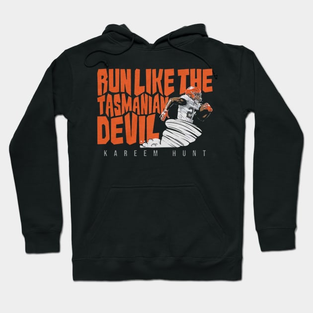 Kareem Hunt Run Like The Tasmanian Devil Hoodie by Chunta_Design